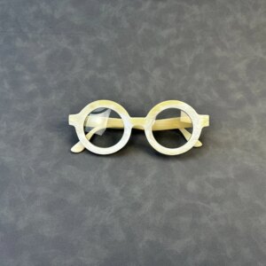 Prescription Man Glasses Frames Eyeglass Frames Unique Vintage Round Retro Handmade Natural White Horn Lenses Eyeglasses