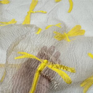 Organza cut-out fabric large skirt wedding dress jacquard fashion cool style