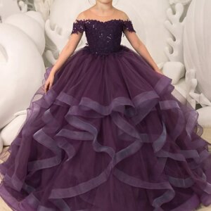 Customized Flower Girl Dresses For Weddings Ruffles Toddler Pageant Gowns Evening Party Birthday First Communion Dresses 2025