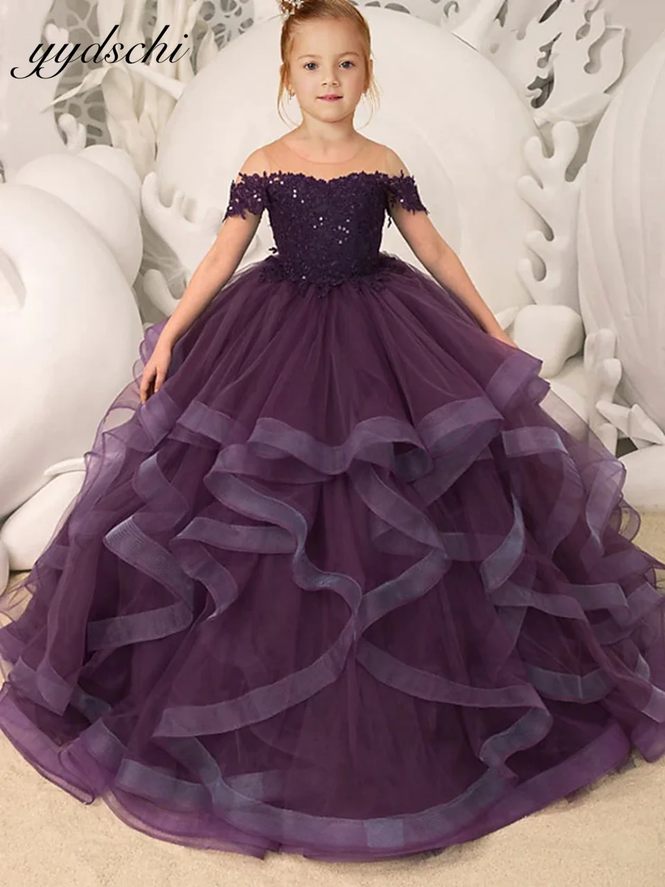 Customized Flower Girl Dresses For Weddings Ruffles Toddler Pageant Gowns Evening Party Birthday First Communion Dresses 2025