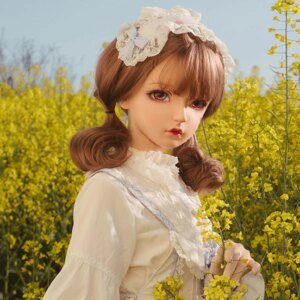 (KM910) Top Quality Handmade Female Girl Resin Half Head Cosplay Japanese Role Play BJD Kigurumi Mask Crossdresser Doll