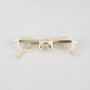 Eyeglass Frames Unique Vintage Retro Business Square Handmade White Horn Prescription Men Glasses Frames Lenses Eyeglasses
