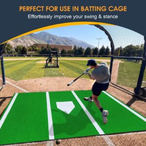 301x116cm Baseball Batting Mat Softball Training Mat Trainer Batting Cage Anti Slip EVA wear-resistant Mat Shipping From USA