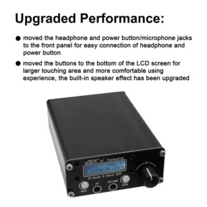 USDR USDX+Plus V2 8-Band SDR Transceiver HF SSB QRP LCD with Display Speaker Microphone HF Transceiver with EU Plug BH