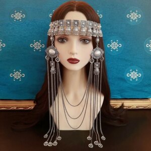 Traditional Mongolian Headdress Alloy Headwear Lady Refined Personalized Ethnic Hair Accessories
