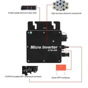 【Hot Cake】Grid Tie Solar Inverter 400W Intelligent Microinverter 22-50VDC MPPT IP65 Wifi Pure Sine Wave Converter For 110V 220V