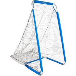Champion Sports Football Kicking Screen – Powder Coated Steel – Extra Deep Pocket – White/Blue