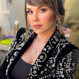 Luxury Diamonds Beading Velvet Black Women Suits One Button 2 Pieces Blazer Pants Costume HommeFormal Prom Plus Size Mother Suit