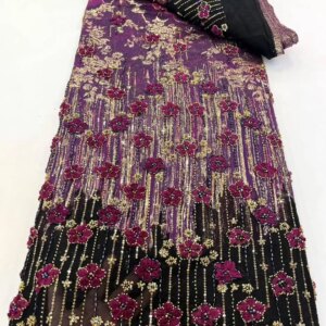 Beaded Lace Fabric, French Mesh With Sequence, African Lace Fabric 2025 High Quality, Bridal Lace Fabric, Beaded Net