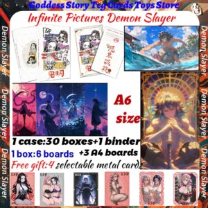2025 Newest Infinite Pictures Demon Slayer A6 Board Collection Card Infinity Castle Shinobu Japanese Anime Mitsuri Hobbies Gift