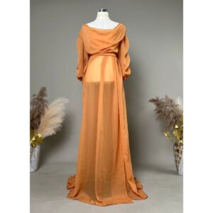 Don&Judy Vintage Elegant Maternity Dress Photo Shoot Party Wedding Gown Bohemian Side Split Pregnant Babyshower Photography Maxi