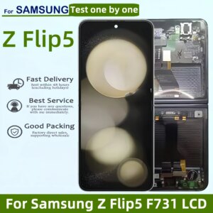 6.7″ AMOLED 5G LCD For Samsung Z Flip 5 F731 SM-F731B SM-F731U Display Touch Screen Digitizer Assembly Display Replacement