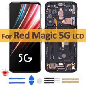 6.65″ Original AMOLED For ZTE Nubia Red Magic 5G NX659J LCD Display Screen Touch Panel Digitizer Assembly With Frame Replace