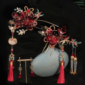Xiuhe Headdress Bridal Hair Accessories Chinese Style Simple Manufacturing Industry Xiuhe Clothing Wedding Accessories