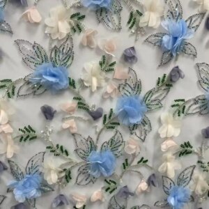3D Flowers In Pink French Lace Fabric 2025 High Quality Lace Net African Lace Fabric With Sequins Lace Fabrics For Wedding