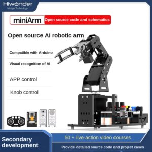 Hiwonder 5 DOF Robotic Arm Miniarm Offline Programming Motion Control Ai Robot Compatible With Arduino Development
