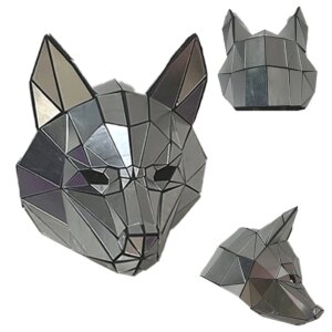 Animal Mirror Mask Stage Performance Costume Props Festive Masquerade Silver Mask for Women and Men Cosplay Party Use