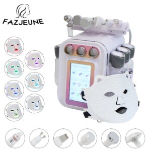 7 in 1 Hydrogen Oxygen Small Bubble Facial Beauty Machine Hydro Skin Care Scrubber Face Lifting Dermabrasion Device Cleaning Spa