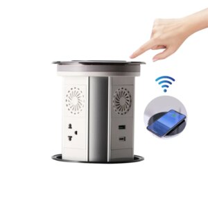 Wifi Intelligent Lifting Socket 3 Plugs+2 USB AU EU IT FR US UK IL Smart Switch with Wireless Charge,LED,APP Control