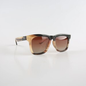 Women Sunglasses Men Unique Vintage Retro Square Handmade Honey Black Horn Man Sunglass Fashion Classic Glasses