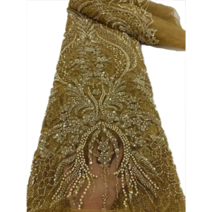 African Beaded Lace Tulle Fabric, Heavy Handmade, Swiss, Sequin Fabric, Nigerian Wedding, Prom Dress, Sew, High Quality,2025