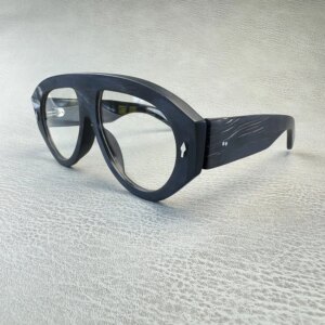 Man Glasses Frames Unique Stripes Vintage Arrow Pilot Handmade Buffalo Horn Reading Oversize Eyeglass Frames Lenses Eyeglasses