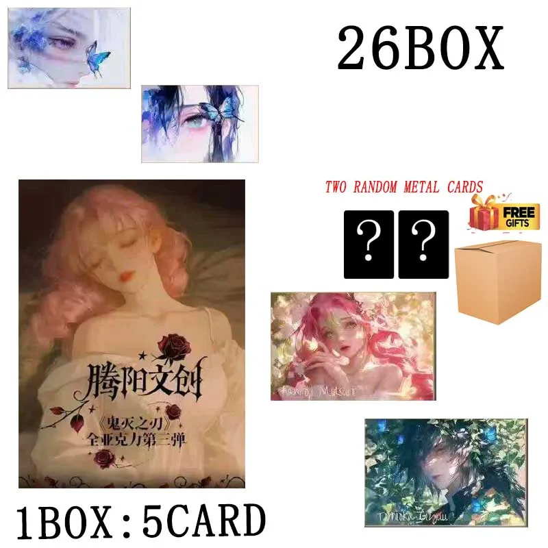 Tengyang Wenchuang Wholesales Demon Slayer Acrylic Collection Cards Wave 3  Booster Box High Quality Kids Toys Playing Cards