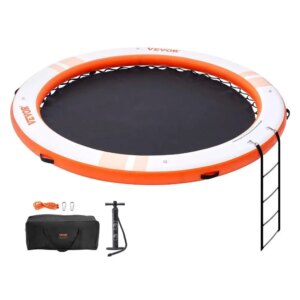 Floating Dock 10ft Water Platform with 8ft Mesh Pool