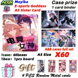 Wholesale 2025 Goddess Story Newest A5 Size Moyika E-sports Goddess Card Board Waifu Yae Miko Keqing Trading Playing Gifts
