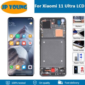 6.81” AMOLED For Xiaomi Mi 11 Ultra LCD Display Screen Panel Digitizer For Xiaomi 11Ultra M2102K1G M2102K1C LCD Replacement