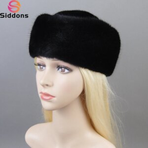 2025 Women Winter Elegant European and American Fashion Women Fashion Real Mink Fur Cap 100% Real Natural Whole Fur Mink Fur Hat