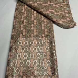 French Mesh Lace Fabric 2024 High Quality African Tulle Sequins Lace Fabric Nigerian Sequins Lace For Women Wedding Dresses