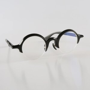 Eyeglass Frames Unique Half Rim Vintage Round Retro Optical Lenses Eyeglasses Handmade Buffalo Horn Prescription Glasses Frames