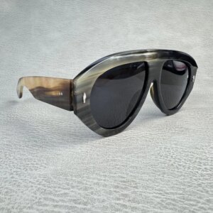 Man Glasses Frames Oversize Vintage Aviator Arrow Handmade Natural Horn Men Sunglasses Women Myopia Optical Lenses Eyeglasses