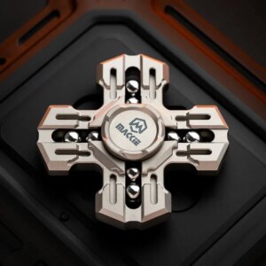 Mackie Titanium Alloy Four-leaf Fidget Gyro EDC Finger Spinning Best Stress Relief Toy Adult Leisure Entertainment Desk Toy