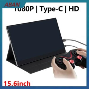 ABAN For Waveshare 15.6Inch LCD Touch Monitor (C), 1920 × 1080 Full HD, IPS Screen Optical Bonding Toughened Glass Panel US PLUG