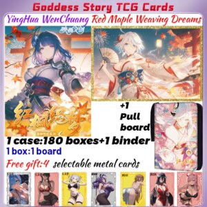 2025 Newest YingHua WenChuang Red Maple Weaving Dreams Boards Waifu Genshin Acrylic Borad Anime Rare Hobby Collection ACG Girls