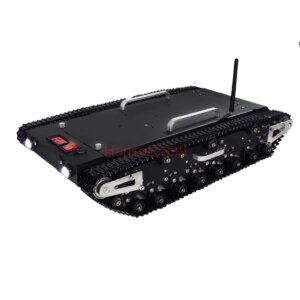 30KG Load 2WD Stainless Steel Tank Chassis Tracked Robot Off Road Obstacle Crossing RC Smart Car with High Power DC Motor ROS