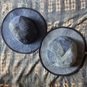 Visvim Kofu ICT Bucket Cap Blue Dyed Fisherman Hat Streetwear Bucket Hat Fashionable Casual Versatile Men’s Caps