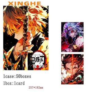 New Demon Slayer Collection Cards Booster Box Wave 2 B5 Abrasion And Scratch Resistant Anime Playing Game Cards Kid Gift