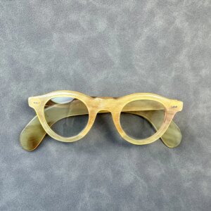 Man Glasses Frames Vintage Unique Cat Eye Retro Handmade Honey Horn Prescription Eyeglass Frames Optical Lenses Eyeglasses