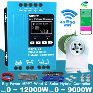3000W 4000W 5000W 8KW MPPT Wind Solar Hybrid charge Controller Mppt WIFI Android App Wind 9000W 8000W PV 3000W 6000W Regulator