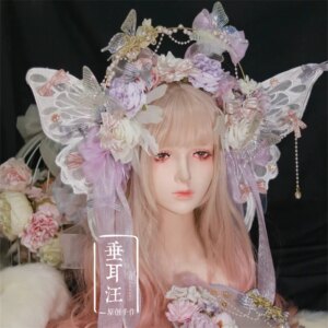 Handmade Lolita Girl Flower Wedding Crown