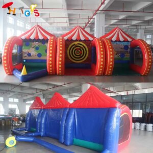Fast Shipping Circus Theme 3 In 1 Inflatable Carnival Games For Party Family Backyard Inflatable Interactive Sport Game Toys