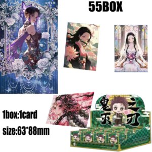 Demon Slayer Cards Booster Box Wave 1 63*88mm Collection Wholesale Playing Cards Games Board Party Kids Toys Mystery Pack