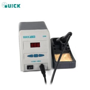 QUICK 236 Thermostatic Electric Soldering Iron Set, Lead-Free, Anti-static Digital Display, Soldering Station, 90W