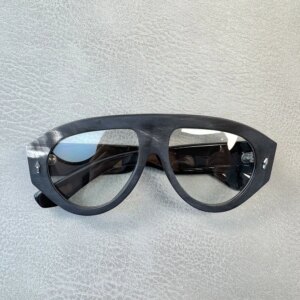 Man Women’s Glasses Frames Vintage Matte Oversize Arrow Pilot Handmade Natural Horn Eyeglass Frames Optical Lenses Eyeglasses