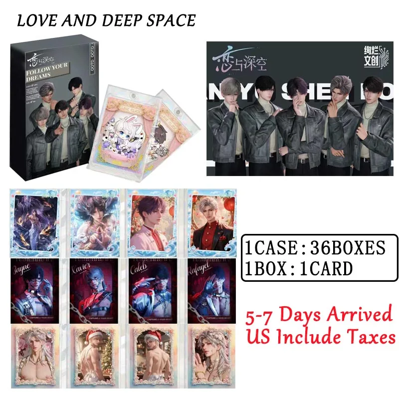 2025 Wholesales Love And Deep Space Love Collection box Xun Lan Culture Sexy Male God Abs Series Anime Christmas Gift