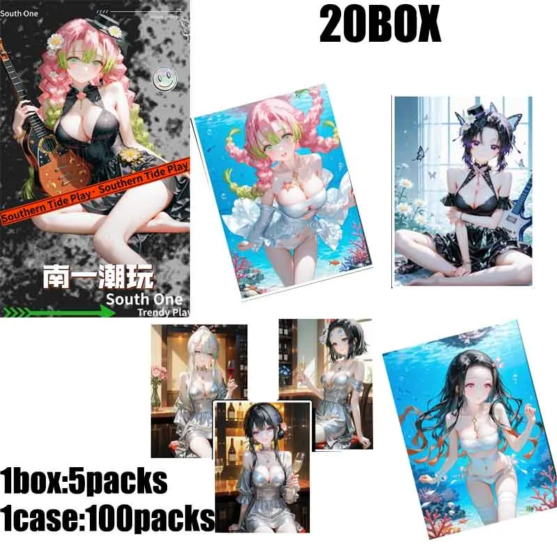 Demon Slayer Collection Cards Booster Box Collection Nanyi Pack Case Wholesale Version Playing Cards Party Games