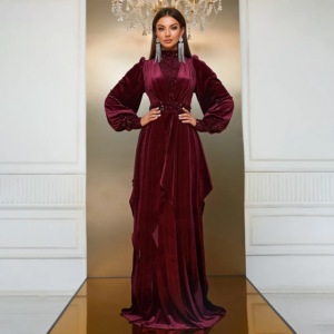 sequined Mother Of The Bride Dresses arabic A Line high Neck luxury shiny Long Sleeve Birthday party Evening Gowns